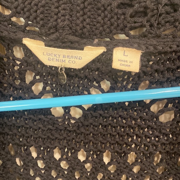 Lucky brand large cardigan. Blackish/navy. - Picture 2 of 3